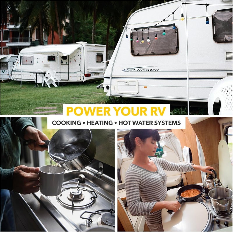Fairview GR-9984 RV Camper LP Propane 2-Stage Automatic Changeover Regulator – Dual Tank Auto Changeover, 345,000 BTU, 11" WC, 3/8" NPT Outlet, 1/4" Inverted Flare Inlets, 8" x 4" x 3" - Image 4